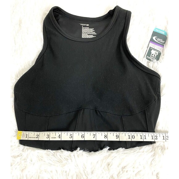 MTA SPORT Bra Tank Top Size S Black Fast Dri Performance Workout Yoga Exercise - Picture 3 of 11